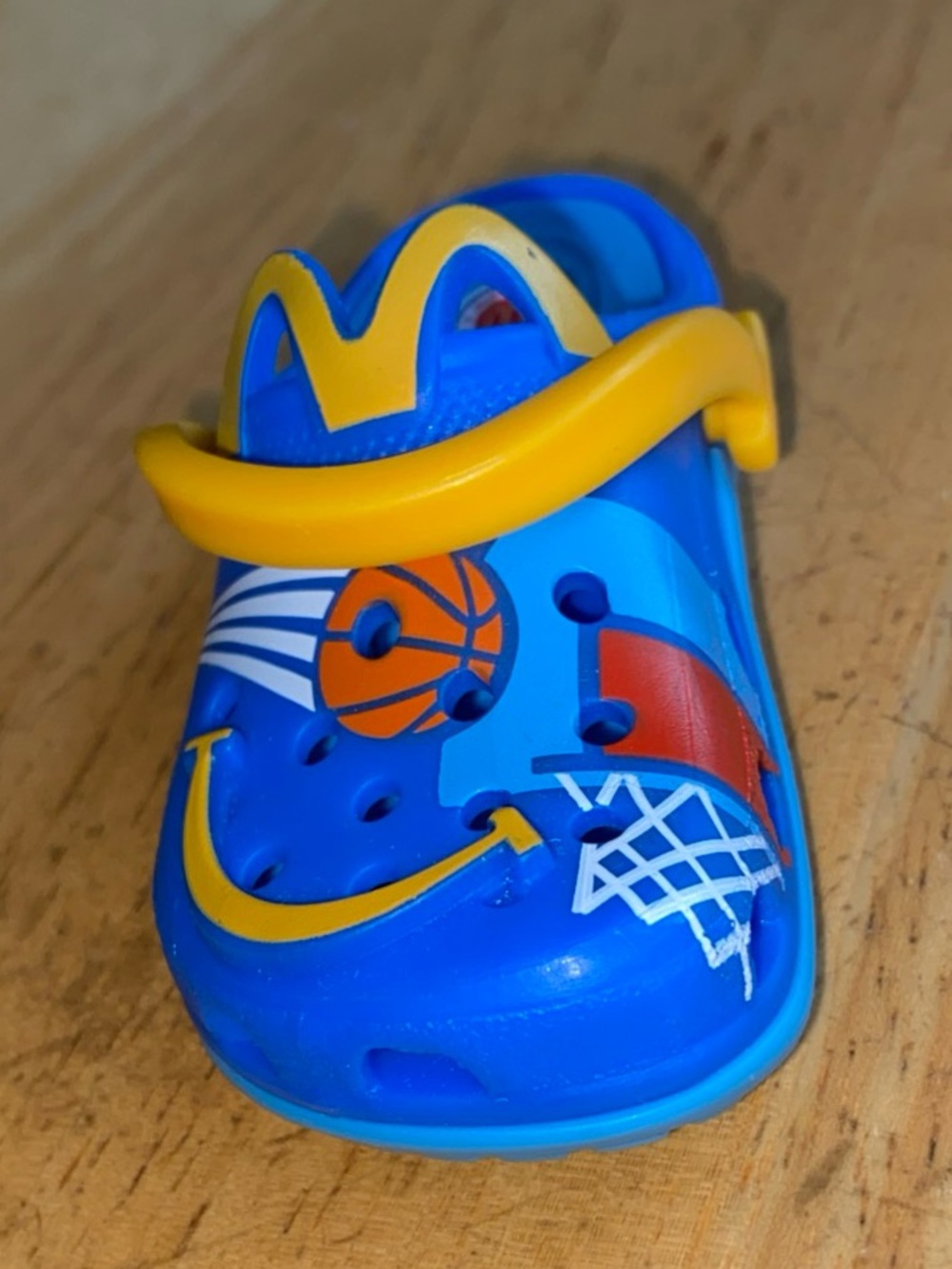 New 2026 McDonald's Happy Meal Toy Crocs Keychain Basketball Free Throw Blue 3”